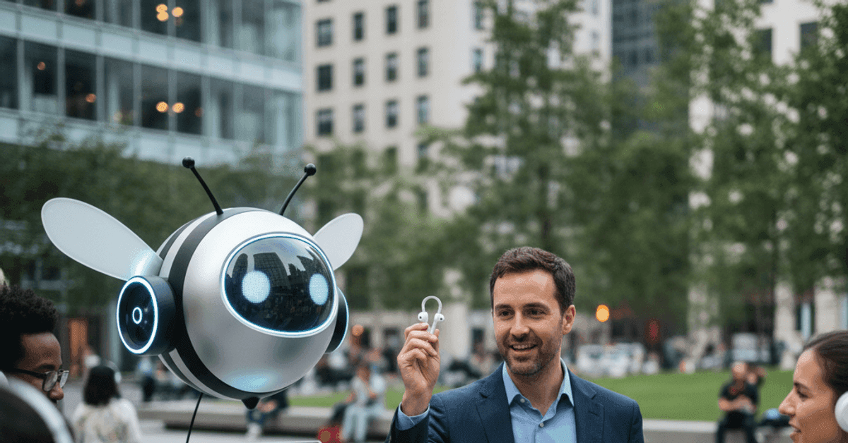 Dennis Crowley debuts location-based audio AI app BeeBot