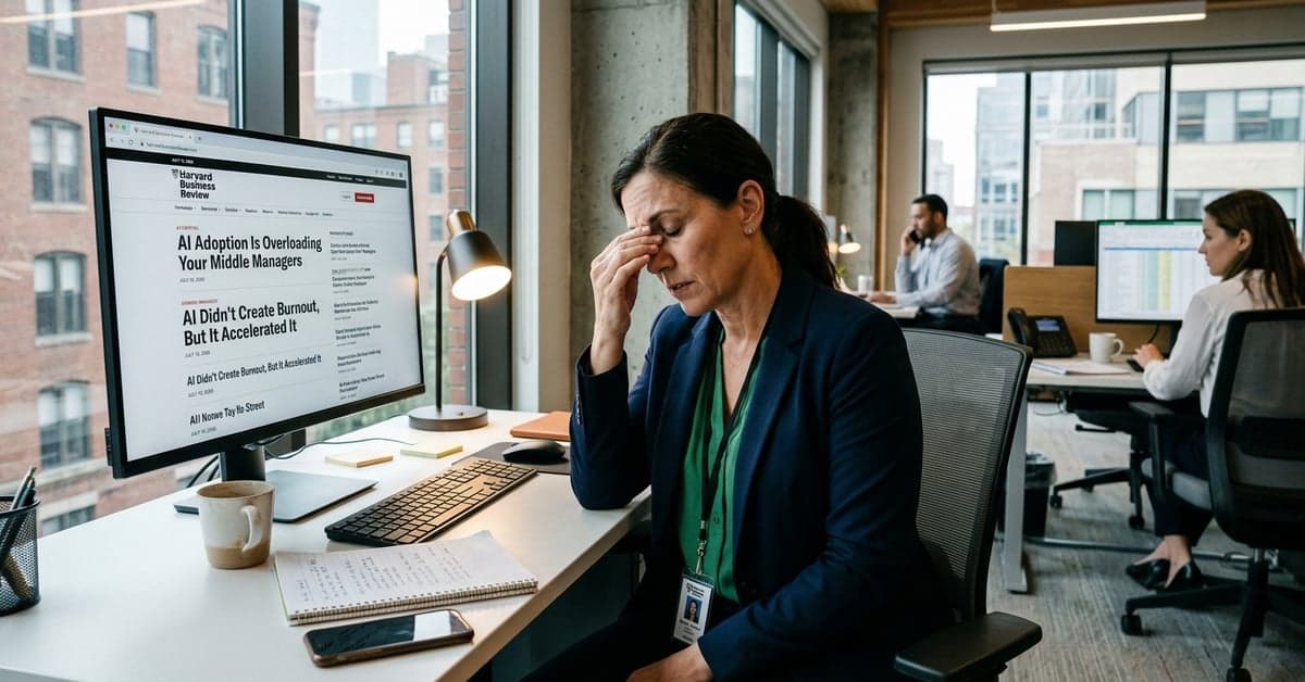 HBR links AI to middle manager burnout — and what to fix