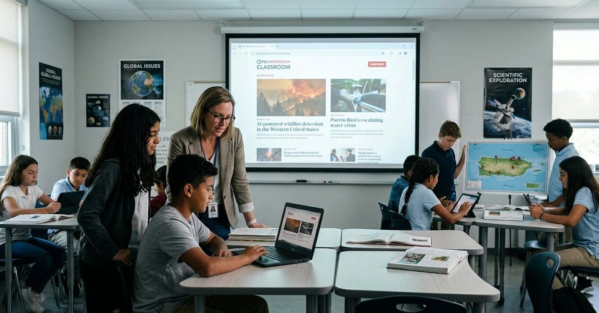 PBS NewsHour Classroom maps fall with AI and civics