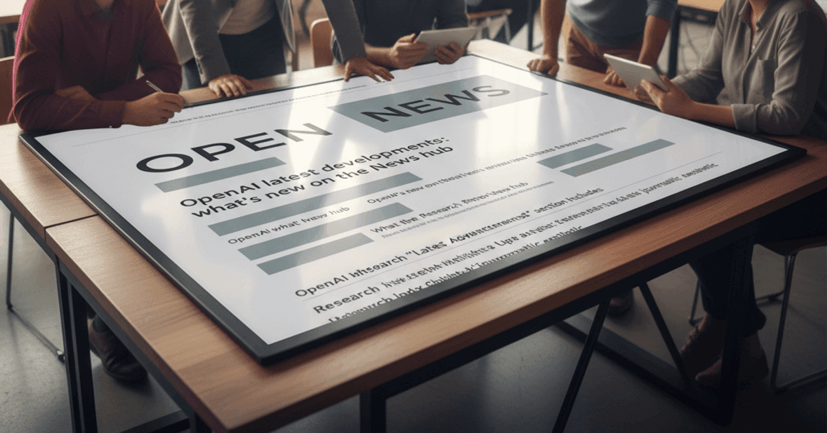 OpenAI latest developments: what’s new on the News hub