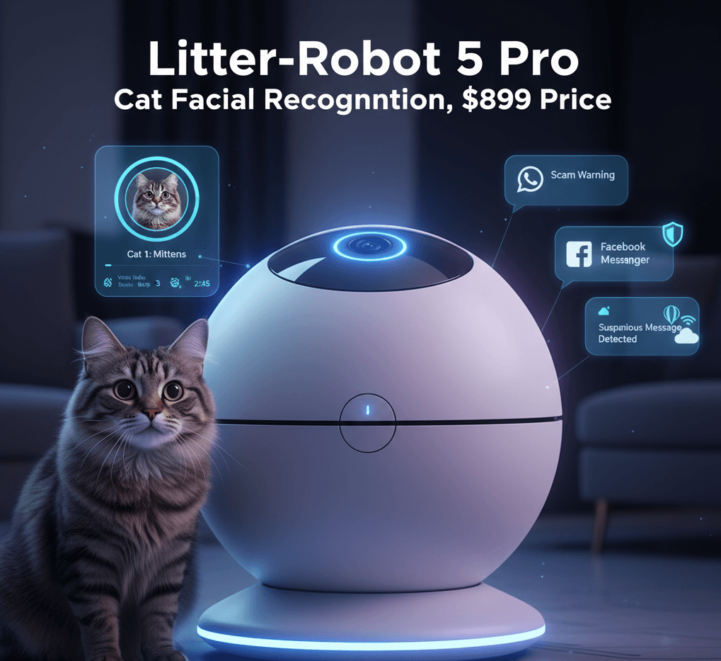 Litter-Robot 5 Pro adds cat facial recognition, $899 price
